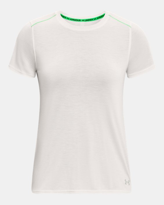 女士UA Run Anywhere Breeze短袖T恤 in White image number 4
